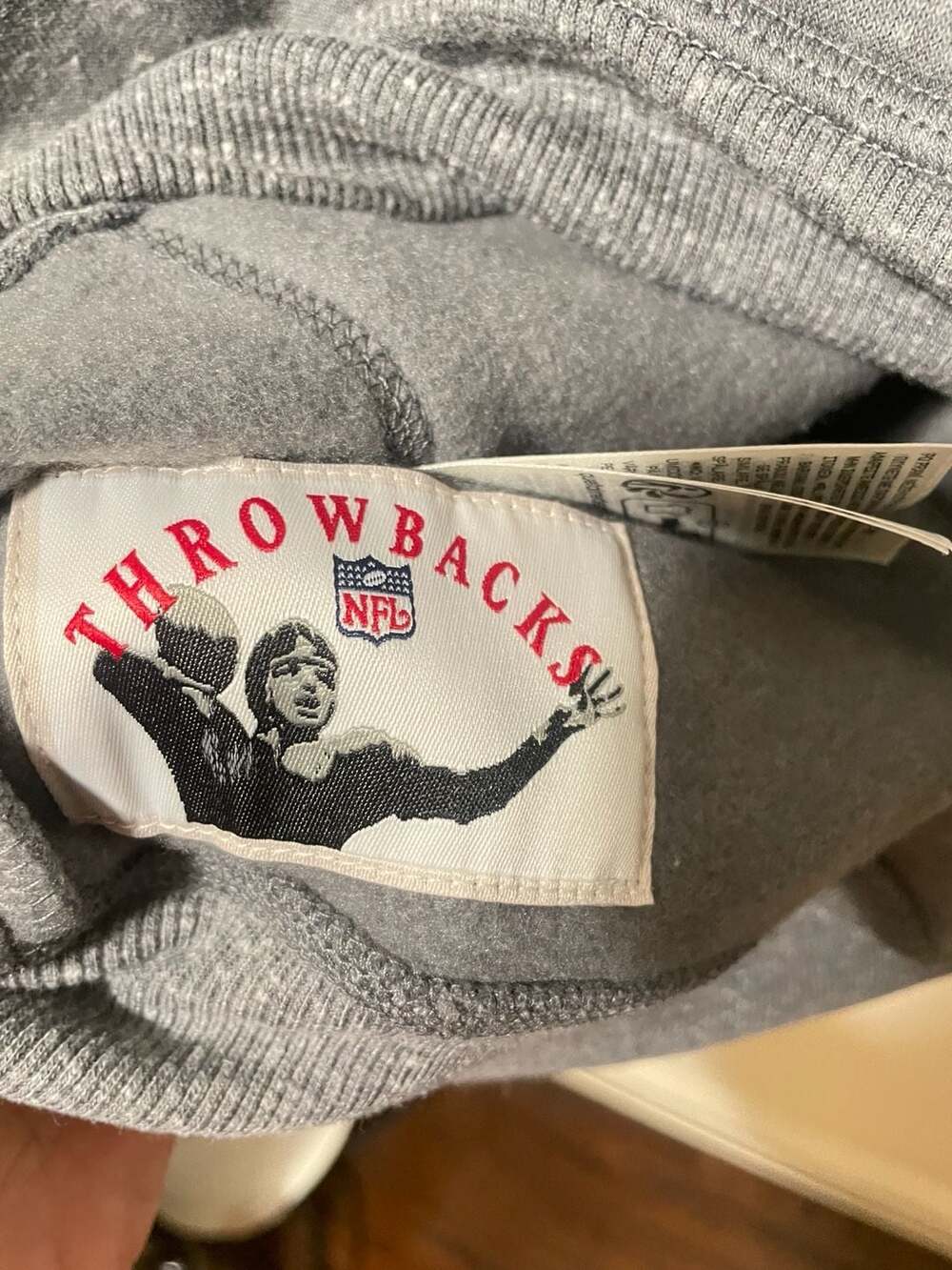 NFL Winning Streak Fleece Hoodie Vintage logo Raiders Size L - Picture 4 of 7